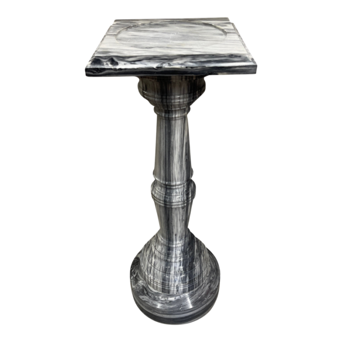 solid vintage rotating marble pedestal 0375