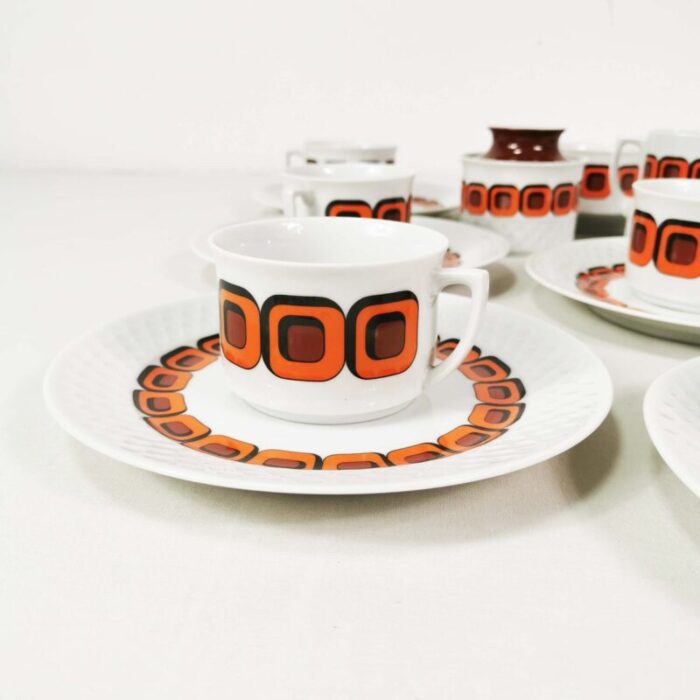 space age coffee and tea set from schirnding germany 1970s set of 15 6