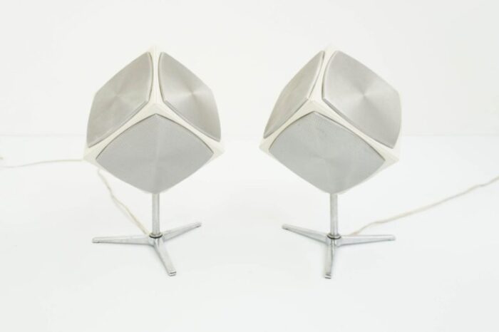 space age table speakers from grundig 1960s set of 2 1