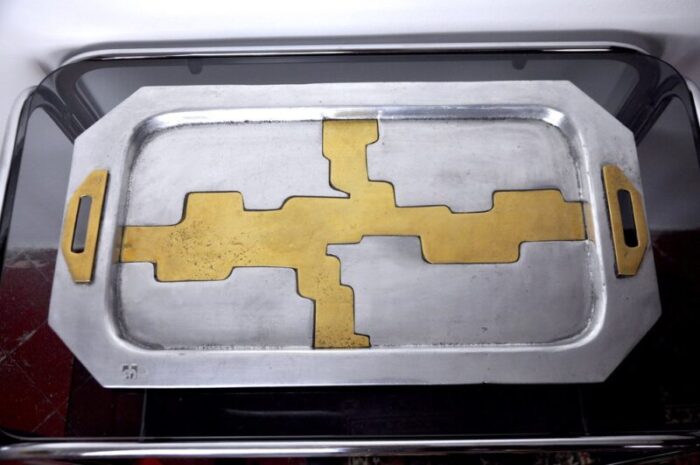 spanish brutalist tray by david marshall 1980s 2