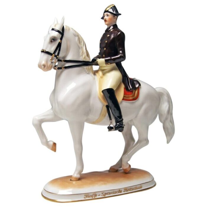 spanish riding school 1590 piaffe figurine by doebrich for augarten vienna 1950s 1