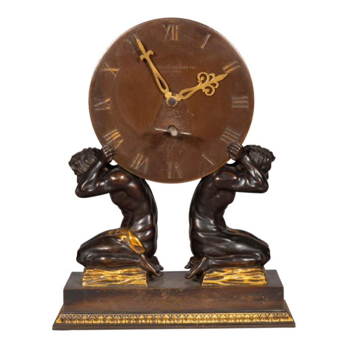 sterling bronze company mantle clock 7213