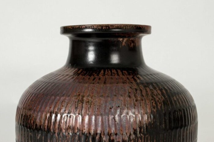 stoneware floor vase by stig lindberg for gustavsberg 1960s 3