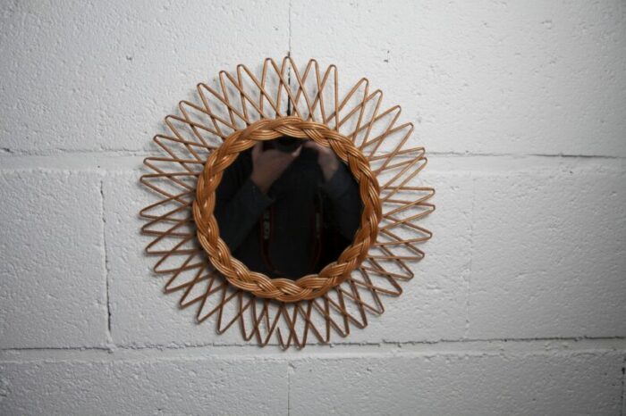 sun rattan mirror 1960 6388