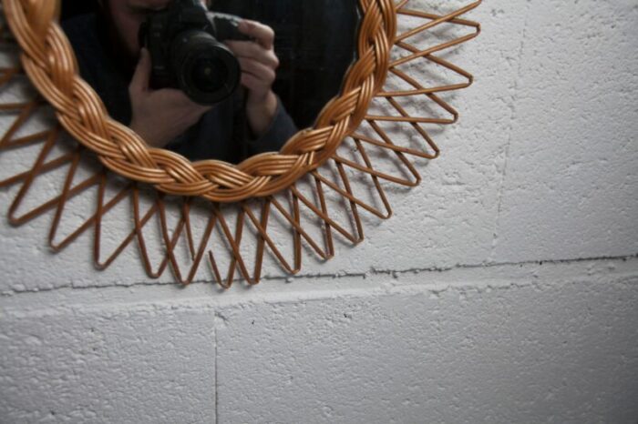 sun rattan mirror 1960 8758