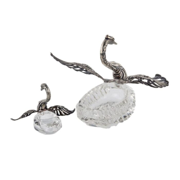 swan salt cellars or bonbonnieres set of 2 4