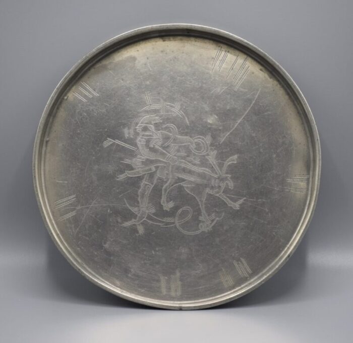 swedish tray in pewter by ossian elgstroem for company svenskt tenn 1932 1