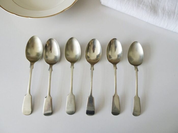 tablespoon in silver plated set of 6 5