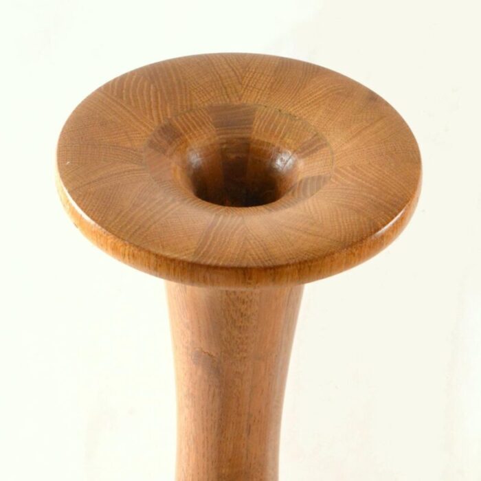 tall wooden vase by maurice bonami for de coene freres 5