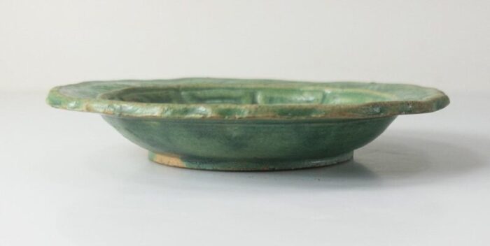 tang style green glazed molded plate 5