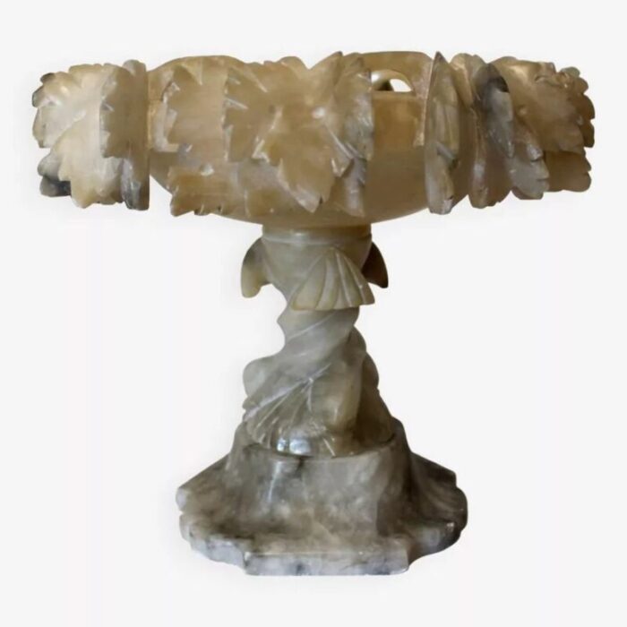 tazza centerpiece in alabaster italy 19th century 1