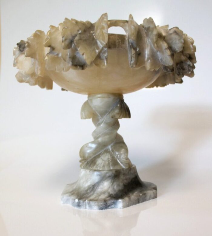 tazza centerpiece in alabaster italy 19th century 8