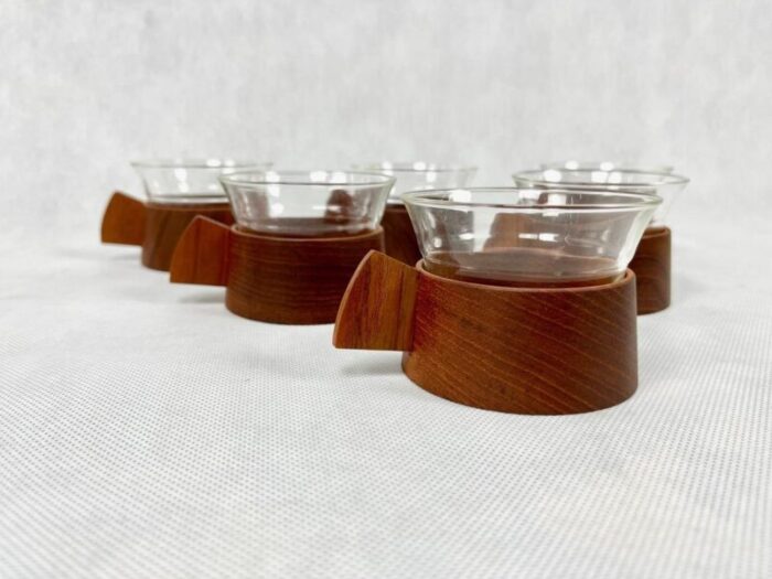 tea set by schott gen mainz 1970s set of 6 6