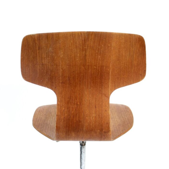 teak swivel desk t chair model 3113 by arne jacobsen for fritz hansen 1963 6143