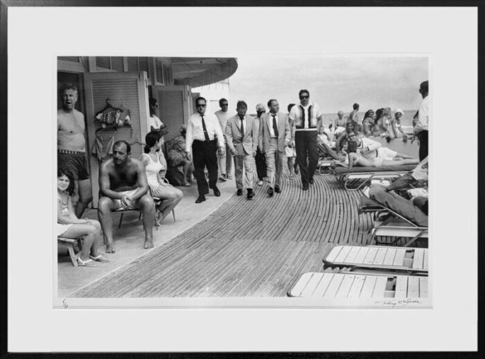 terry oneill frank sinatra in miami 1968 signed framed print 0495