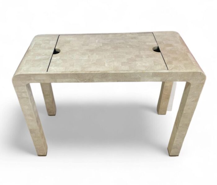 tessellated waterfall game table style of maitland smith 3565