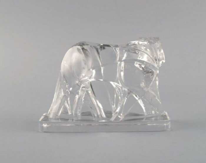 tiger in clear art glass by georges chevalier for baccarat 1925 3