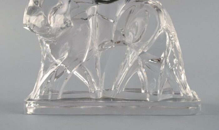 tiger in clear art glass by georges chevalier for baccarat 1925 5