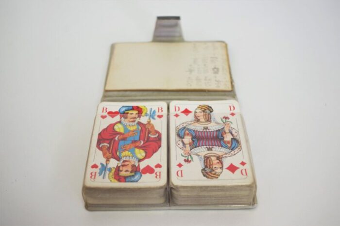 travel notepad with playing cards from schmids munchen spielkarten 1960s 1