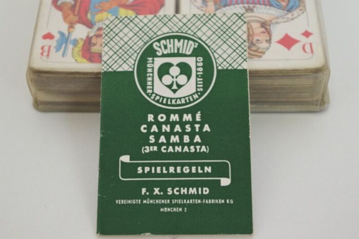 travel notepad with playing cards from schmids munchen spielkarten 1960s 2