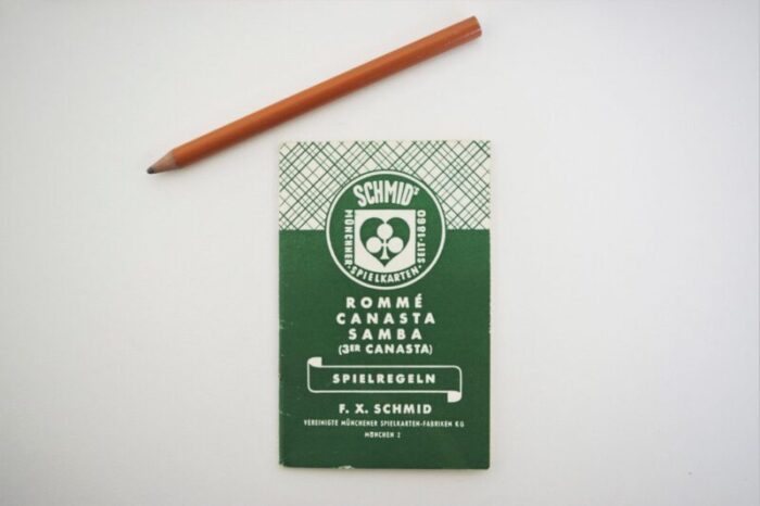 travel notepad with playing cards from schmids munchen spielkarten 1960s 3