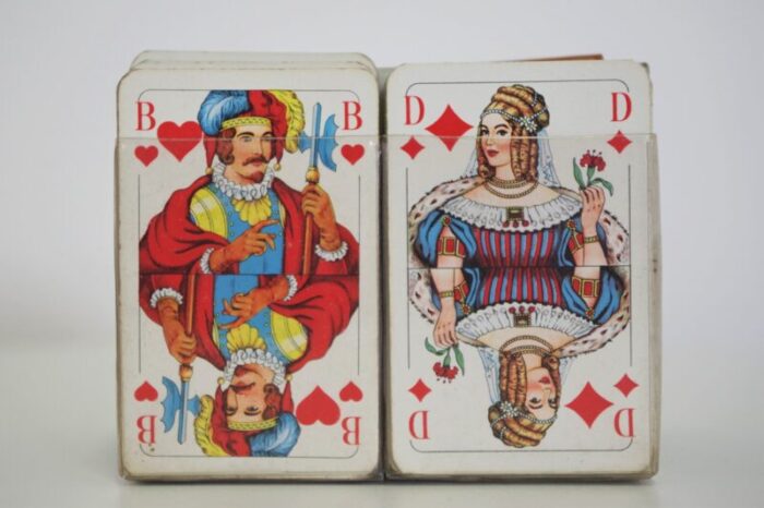 travel notepad with playing cards from schmids munchen spielkarten 1960s 5