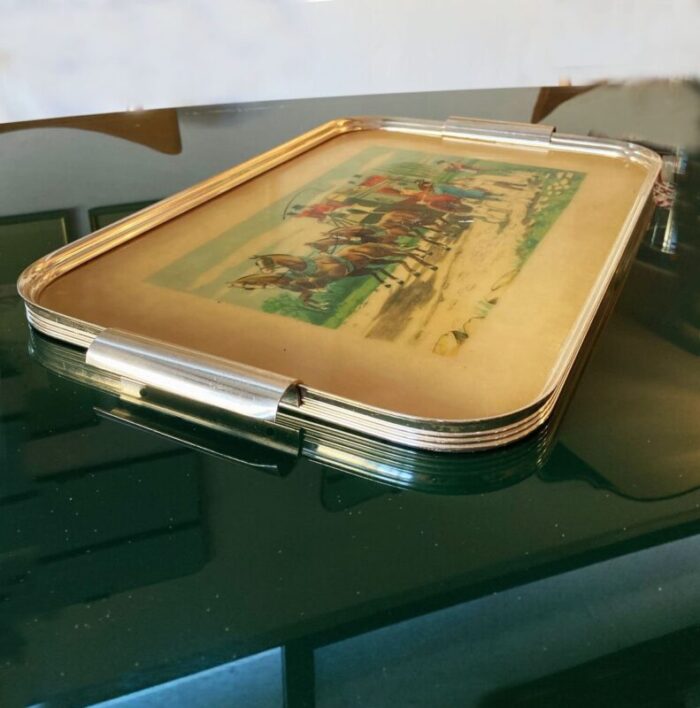 tray with hunting scene 1950s 3