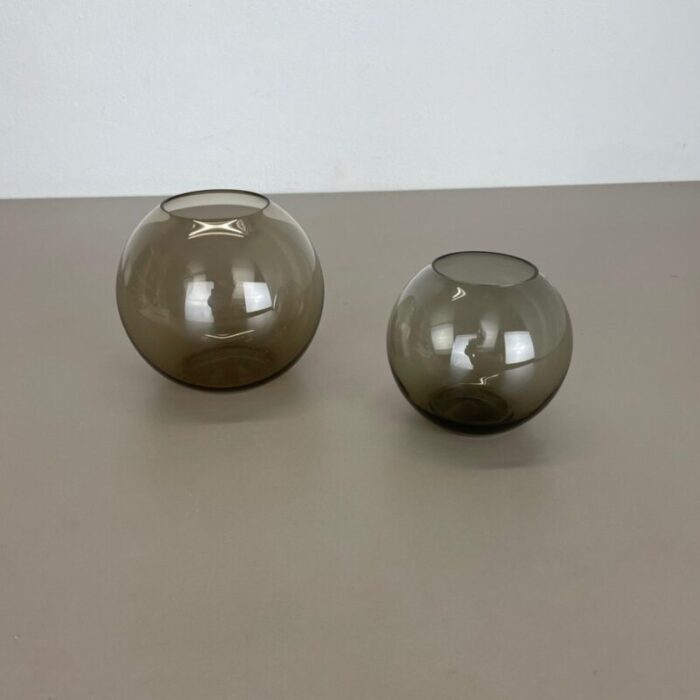 turmalin ball vases by wilhelm wagenfeld for wmf germany 1960s set of 2 3