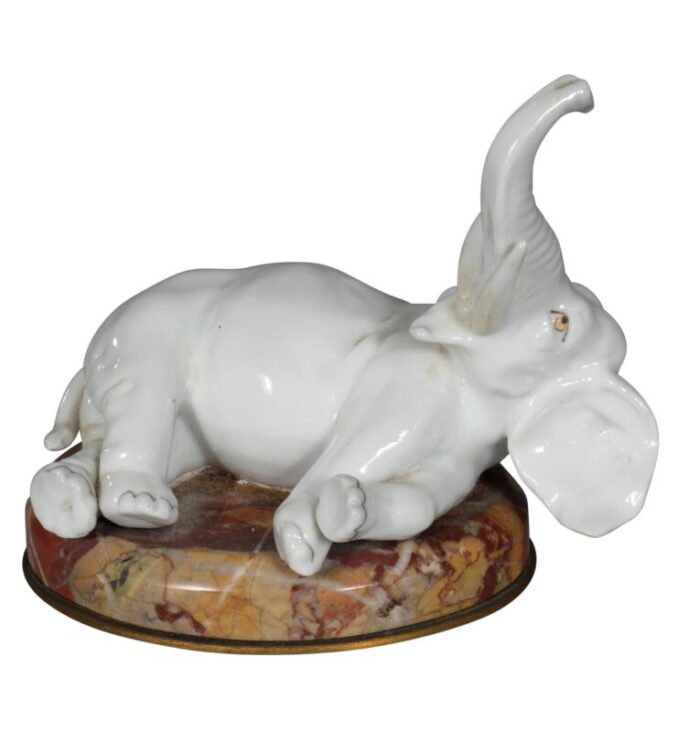 two european blanc de chine porcelain figures of elephants a pair 9883