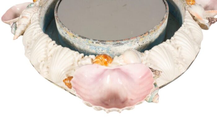 unusual porcelain plateau with sea shell decoration a pair 3990