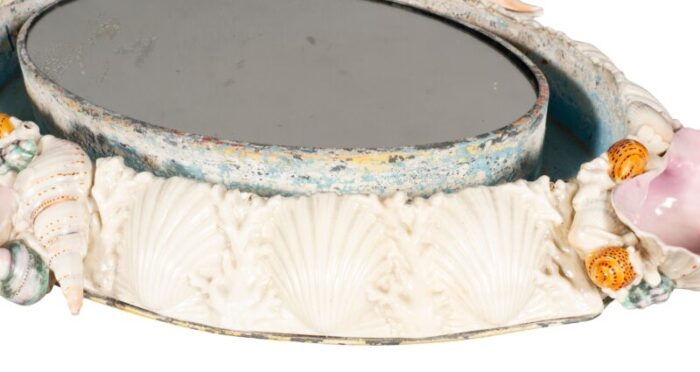 unusual porcelain plateau with sea shell decoration a pair 7887