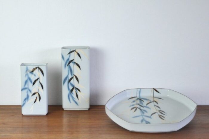 vases and dish by ivan weiss for royal copenhagen denmark set of 3 16