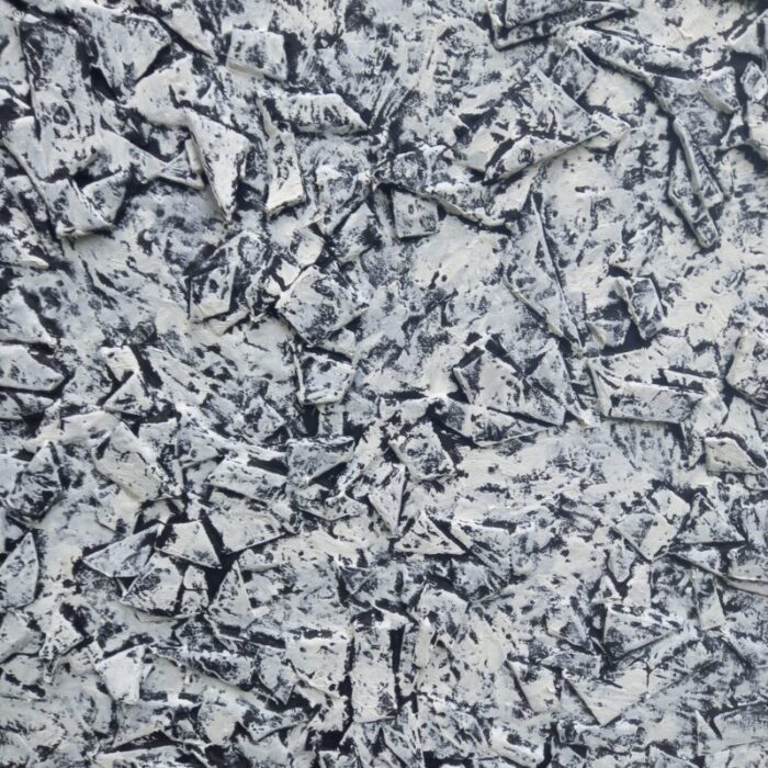 very large 39 x 39 black and white relief abstraction by diane grant 3345