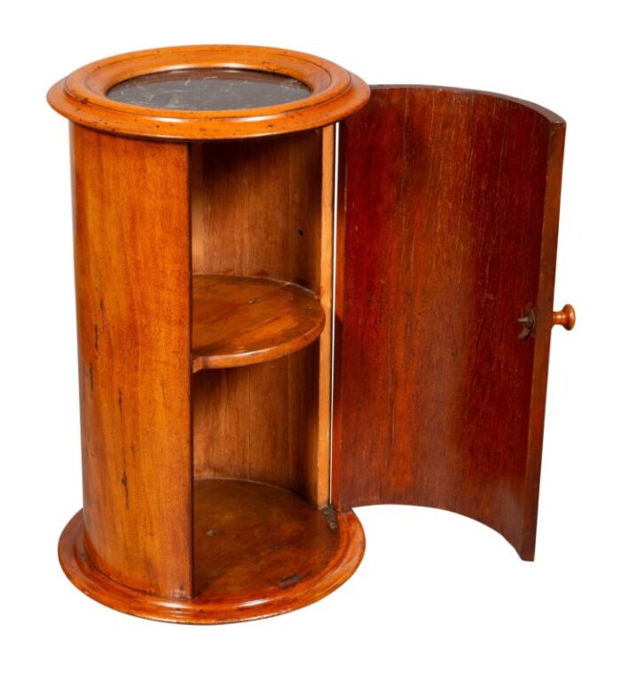 victorian cylindrical bedside cabinets a pair 5614