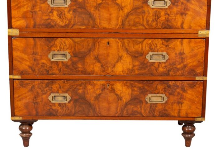 victorian figured walnut campaign chest 2016