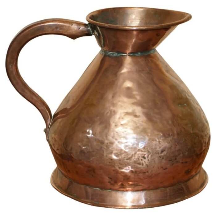 victorian hallmarked stamped 2 gallon copper brass pitcher 1