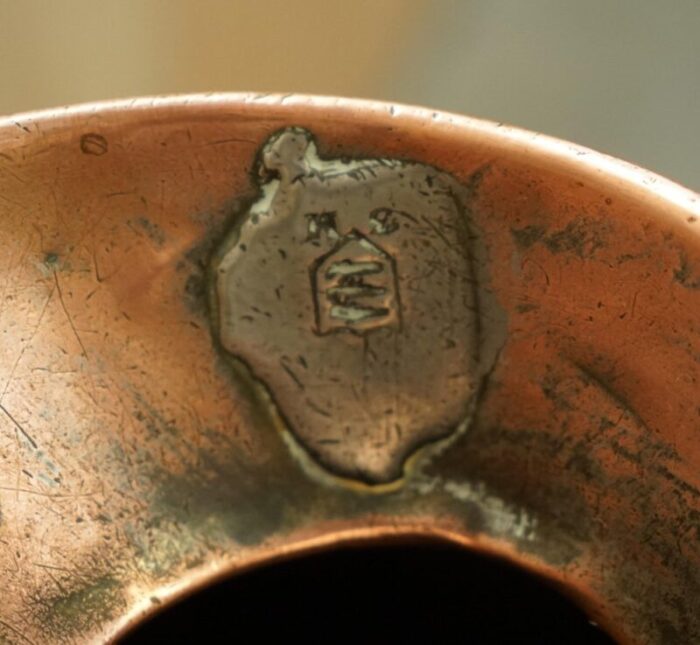 victorian hallmarked stamped 2 gallon copper brass pitcher 3