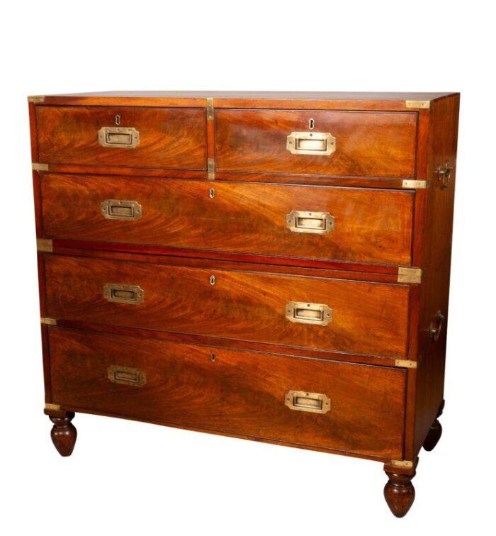 victorian mahogany campaign chest 0105