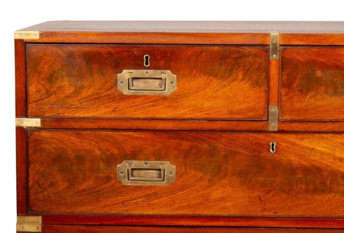 victorian mahogany campaign chest 2052