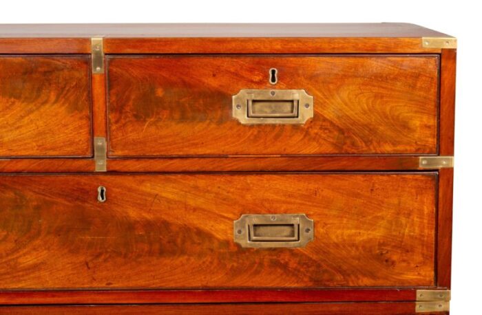 victorian mahogany campaign chest 3044