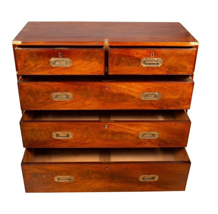 victorian mahogany campaign chest 7190