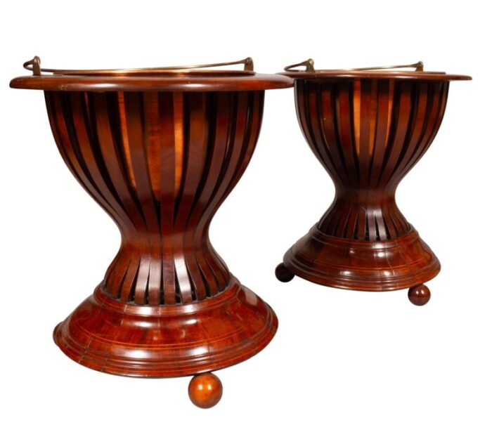 victorian mahogany jardinieres a pair 0485