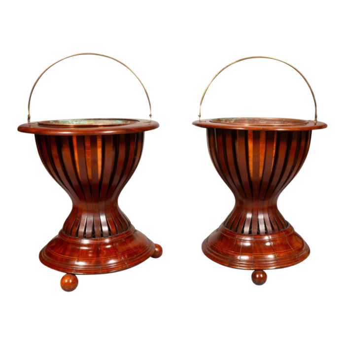 victorian mahogany jardinieres a pair 5805