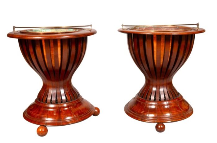 victorian mahogany jardinieres a pair 7330