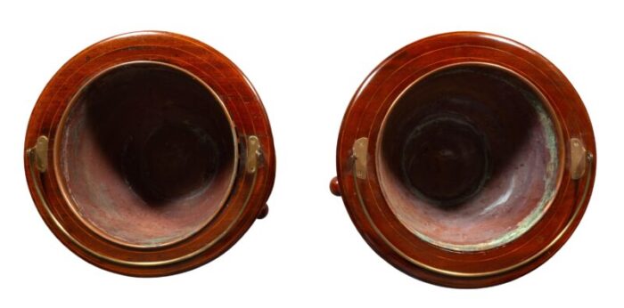 victorian mahogany jardinieres a pair 7402