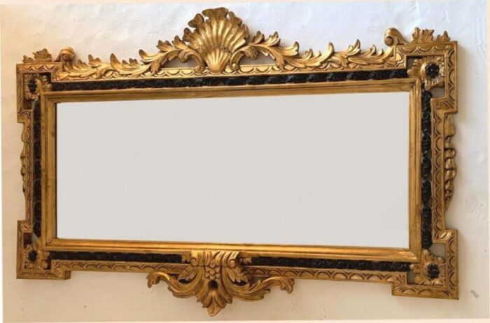 victorian mantle mirror in gilt roccoco carved frame 1