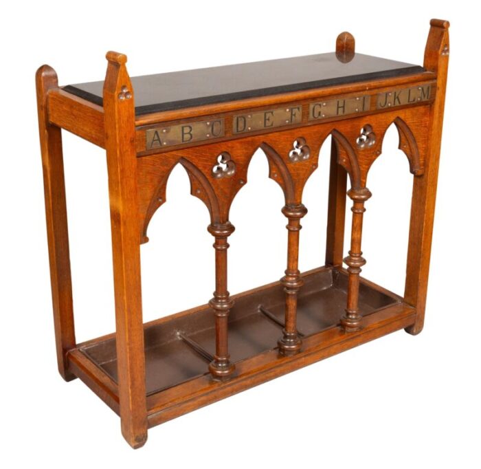 victorian oak umbrella stand 7894