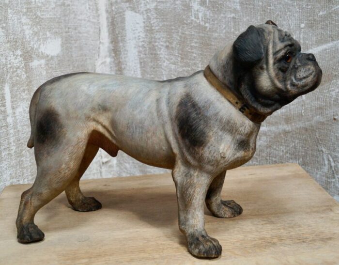 victorian terracotta bulldog statue 1