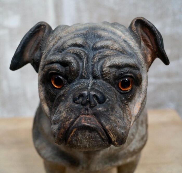 victorian terracotta bulldog statue 10