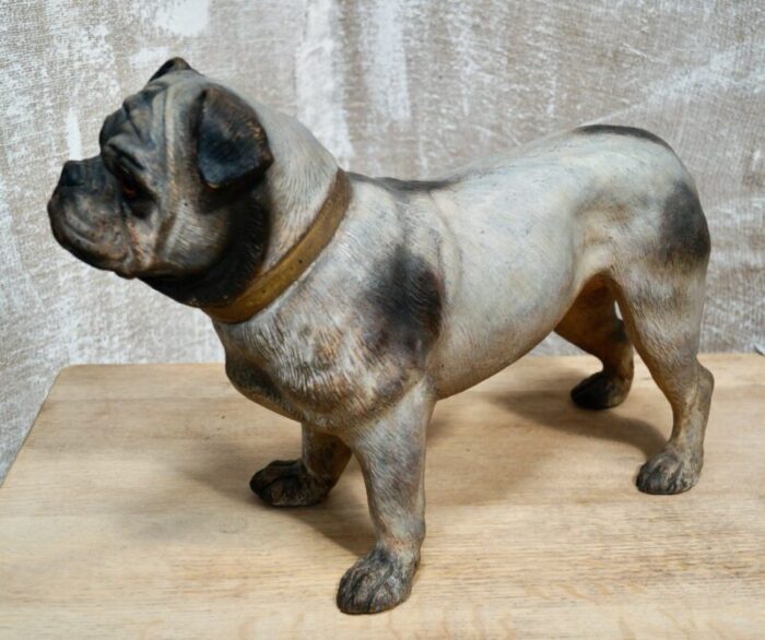 victorian terracotta bulldog statue 3